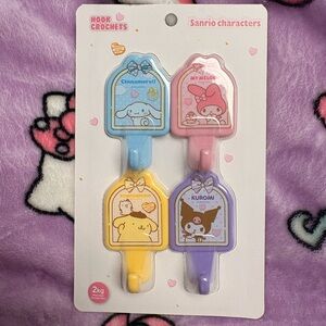 Sanrio hello kitty adhesive hooks holds up to 2 kg